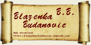Blaženka Budanović vizit kartica